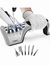 Longzon 5-in-1 Knife Sharpener 4 Stage with C...
