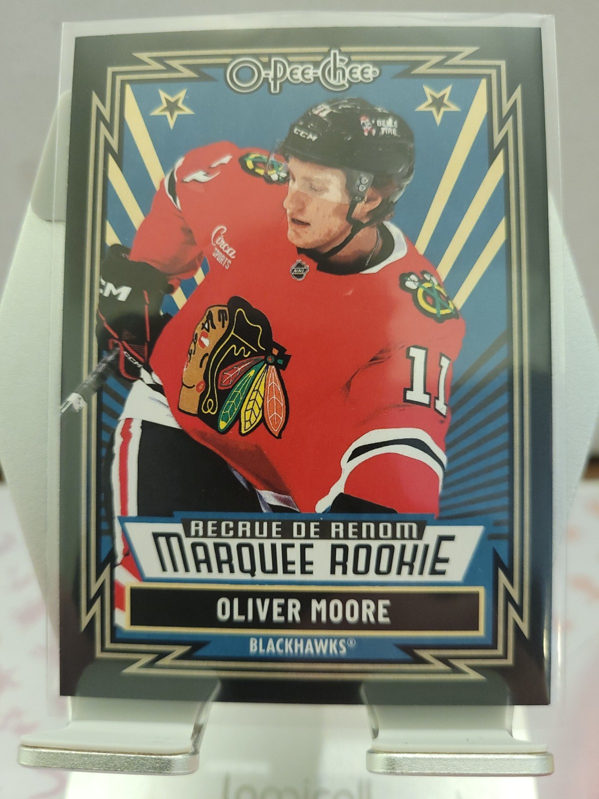 2025-26 OPC Marquee Rookie Retro Black /100 #558 Oliver Moore - Chicago