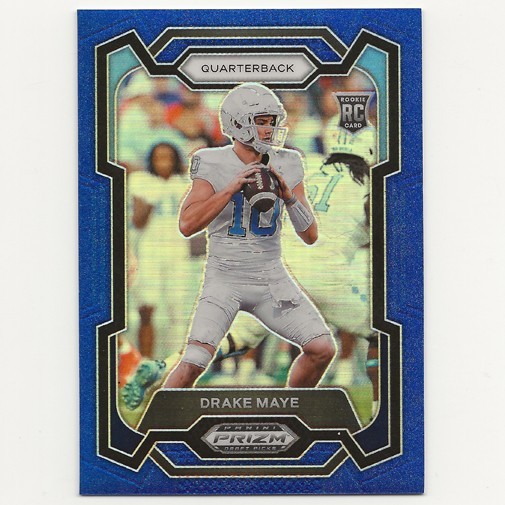2024 Panini Prizm Draft Picks - Drake Maye #103 True Blue Prizm /199 (RC)