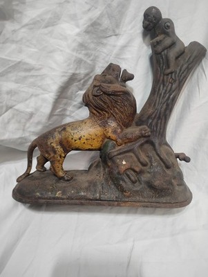 Antique Kyser & Rex Cast Iron Lion and Two Monkeys Mechanical Bank 1883 PARTS