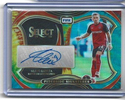 2024-25 Panini Select, Pitchside Autograph Tie Dye, Aleix Garcia, /25 Leverkusen