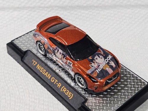 ๐๐ CUSTOM Anime Display Hot Wheels '17 Nissan GT-R (R35) Hankook Real Riders - Picture 11 of 12