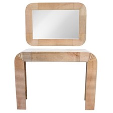 2er Set Miroir Mural Coiffeuse Miroir de Maquillage Table Console Miroir Console