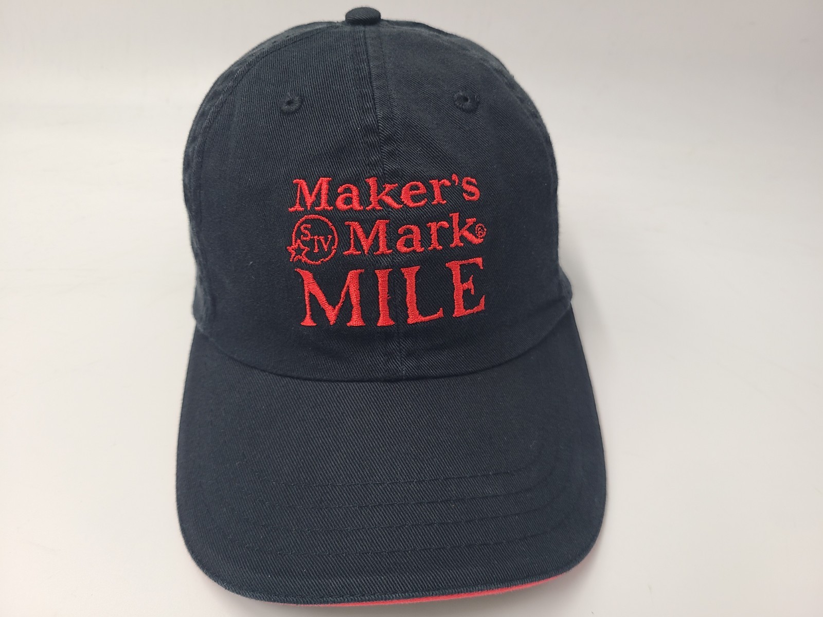 Vintage Makers Mark Mile 2003 Strapback Adjustable Hat Cap Bourbon Whiskey Black