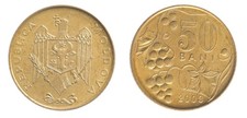 Moldova 50 Bani, 1997-2008, KM #10, Mint