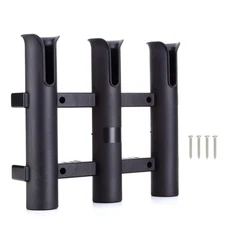Wall Mounted Fishing Rod Holders Tubes Links Fishing Rod Holder Rack Rests (3...