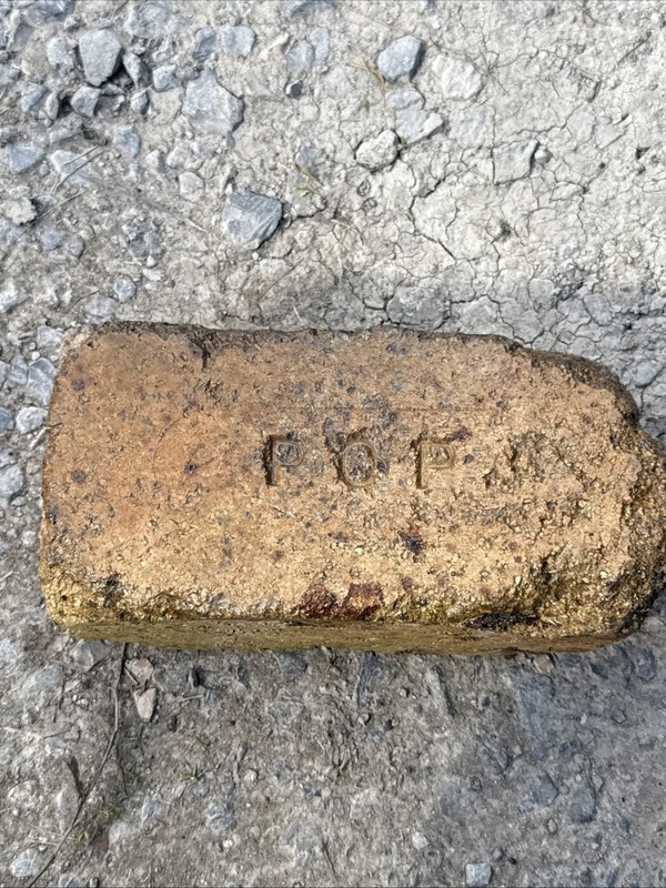 Antique Brick Labeled “PCP” Ohio Brick PORTSMOUTH CLAY PRODUCTS PORTSMOUTH, OH