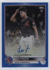 2022 Topps Chrome Rookie Auto Blue Refractor 43/150 Luis Frias #RA-LF Auto 2f9