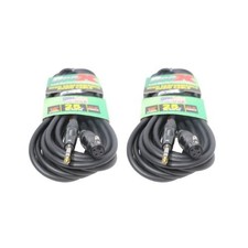 2x Pro X 25 Ft. Balanced 1/4" TRS to XLR3-F High Performance Audio Cable