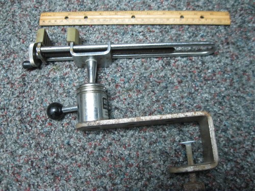 USED Dytex Products Line-Master Vise Clamp Ball Swivel Base & bench mount