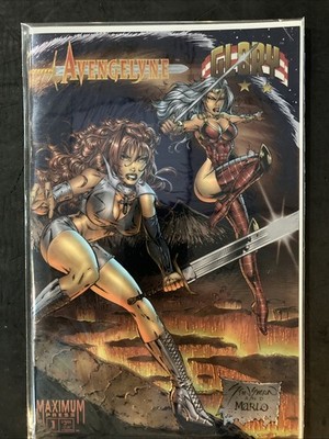 Avengelyne/Glory #1 (Maximum Press September 1995) Foil Cover Refractor Image