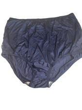 Vintage Dark Blue Vanity Fair Granny Brief Size 10/3XL Laced