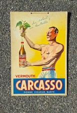 Vermouth CARCASSO Werbeschild 1950er &ndash; &bdquo;Du soleil en bouteille!&ldquo;