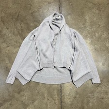 Lululemon Sweater Wrap It Up Sweater Womens 4 Grey Cardigan Merino Wool Yoga