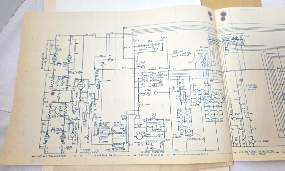 1950s Boston & Maine RR Diesel School EMD F-7  Control Circuits Training Docs - Image 4 of 4