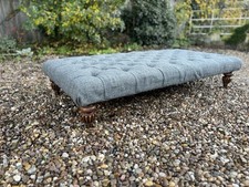 Beautiful Chesterfield Tetrad Bowmore Harris Tweed Footstool