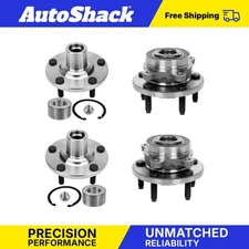 Front Rear Wheel Hub Bearing Assemblies for 2011-2014 Ford Edge
