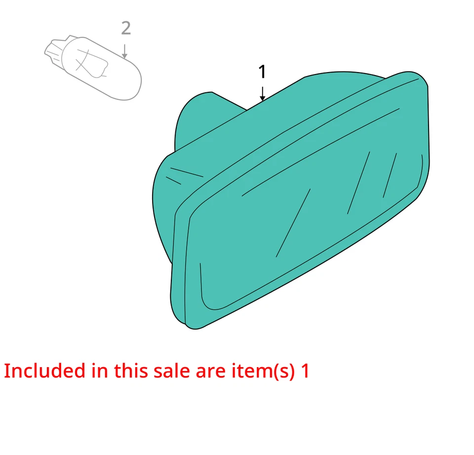 Corner/Park Light Side Marker Fender Mounted Fits 02-08 AUDI A4 1574713 - Image 3 of 4