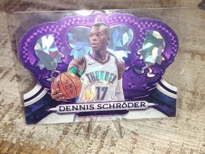 2018-19 Panini Crown Royale Purple Crystal SP 6/25 Dennis Schroder #15