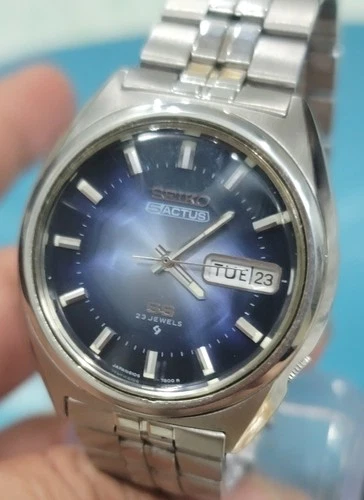Vintage Seiko/Seiko 5 Actus 6106 23J SS Automatic Japan Mens Watch