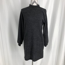 Lush Mock Neck Sweaterdress! Size Small Dark Gray