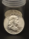 Franklin Half Dollar Lot 1948-1963 Circulated 90% Silver 6 Coins