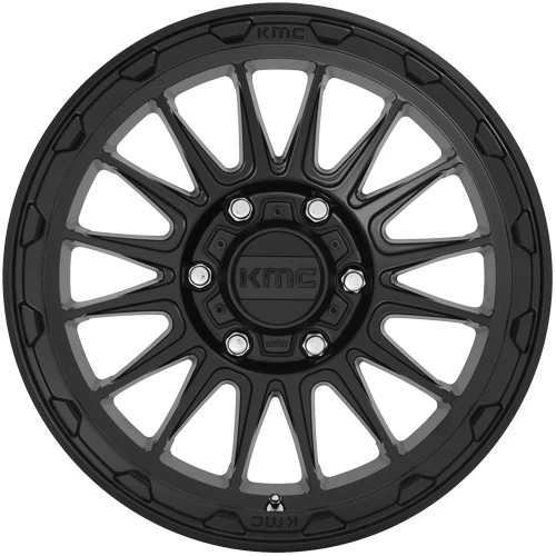 KMC KM542 Impact 16x7 5x4.5" +30mm Satin Black Wheel Rim 16" Inch Foto 4 de 4