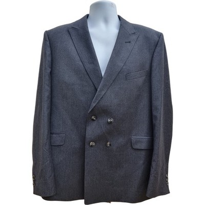 Ted Baker Grau Zweireiher Anzug Sakko Herren 42R Modern Fit Wollmischung