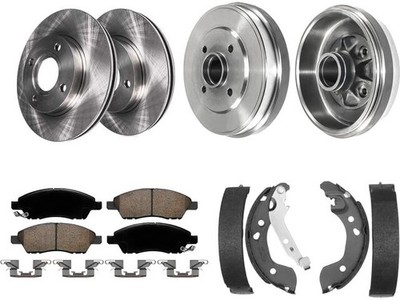 For 2012-2019 Nissan Versa Brake Pad Rotor and Drum Kit Detroit Axle 45647QYQP