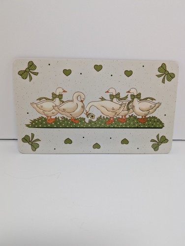 Vintage Ricolor W Germany Personal Laminate Country Geese Snack Cutting Board