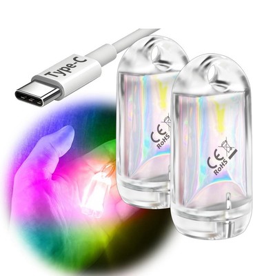 Mini LED Licht Taschenlampe COB Arbeitslampe Taschenlampe Schulranzen Schlüsselanhänger - 2 Stück