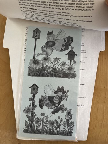 Garden Angels Rub-On Transfers - Indoor/Outdoor - 2 Full-Color 4" Transfers - Picture 3 of 3