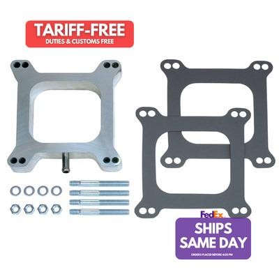 Trans-Dapt 2103, One Natural Aluminum Carburetor Spacer W/Fttg Performance Parts - Picture 1 of 9