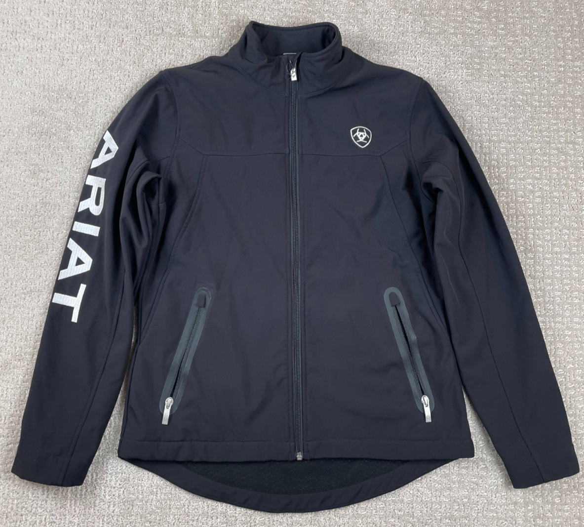 Ariat Womens Tek Soft Shell Equestrian Riding Jacket Size M Black Full Zip