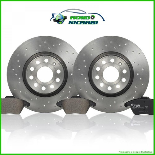 KIT DISCHI FORATI + PASTIGLIE BREMBO ANTERIORI PEUGEOT 308 II 13-> 304MM - Imagen 2 de 4