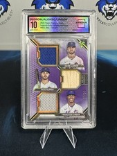2021 TOPPS TRIPLE THREADS RELIC COMBO METS DEGROM ALONSO LINDOR /27 RCC-DAL GEM