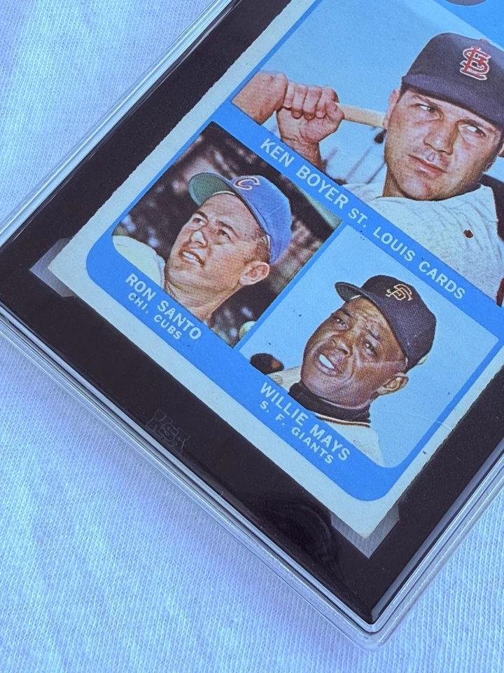 1965 OPC O-Pee-Chee #6 N.L. Rbi Leaders KSA 4 VGEX Mays Santo Boyer - Image 3 of 4