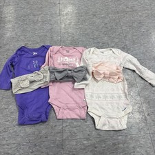 Baby Girl Lot - One Piece Bodysuits 0-3Months Lot Long Sleeve and Bows