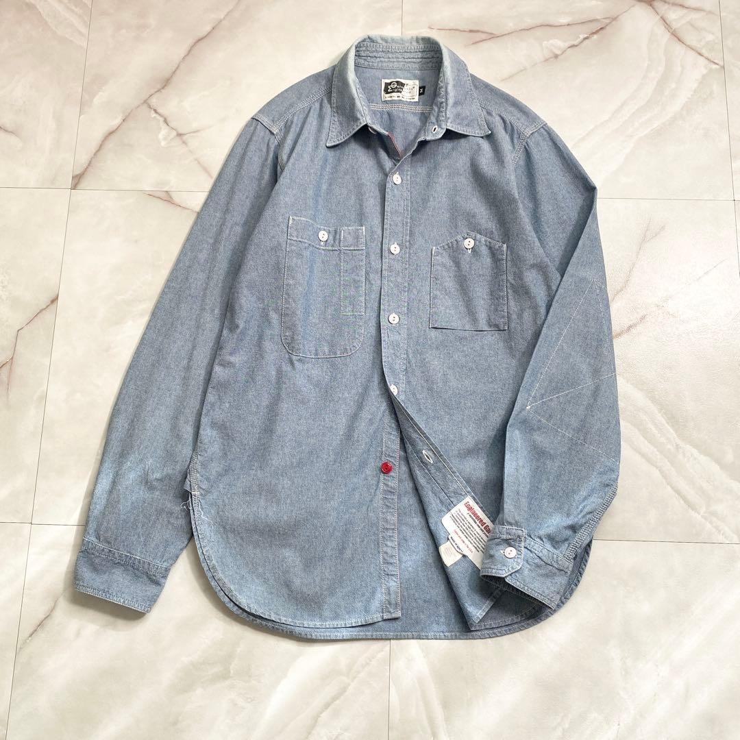 A18675 Engineered Garments Chambray Work Shirt Ma… - image 1