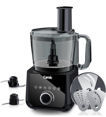 Camic Food Processor, 600W, Shredding and Slicing, French Fries Cutter, Knead...