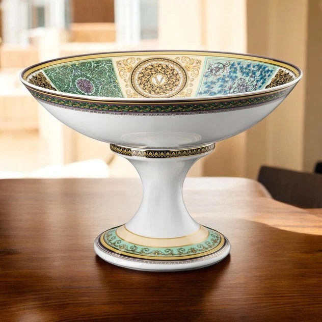 Rosenthal Versace Barocco Mosaic Bowl on foot - Thumbnail 3