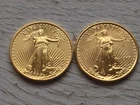 TWO 1/10 Ounce Gold American Eagles 1999 and 2023