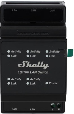 Shelly LAN Switch Ethernet-Switch, 5 Ports, 10/100 Mbit, Hutschiene (Shelly_Swit