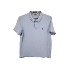 Izod Mens Polo Shirt XLarge Blue Advantage Performance Short Sleeve Logo Casual