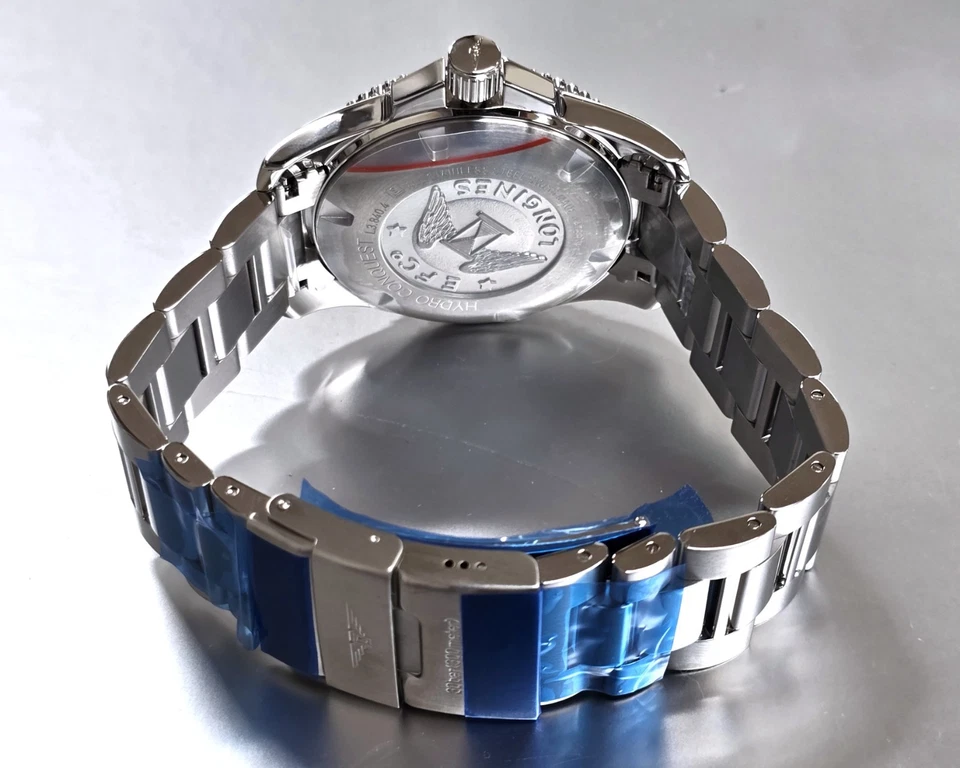 Reloj Longines HydroConquest 44 mm cuarzo acero inoxidable esfera azul para hombre L3.840.4.96.6 Foto 4 de 4