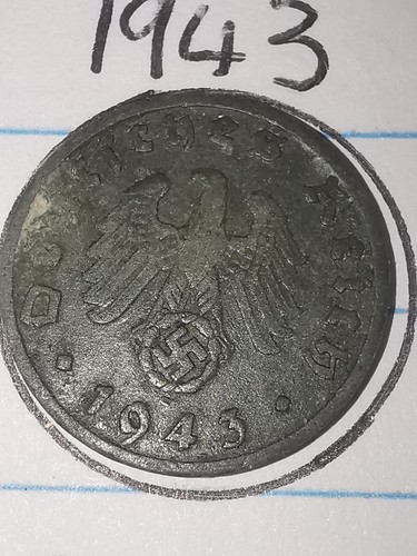 2. Weltkrieg Deutsche Besatzungsmünzen 5 Münzen inkl. 2 Niederlande Reichspfennig - Bild 5 von 11