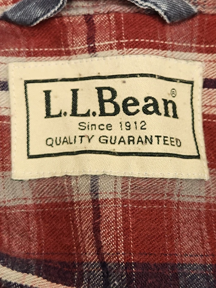 DE COLECCIÓN L.L. Camisa Huracán Forrada de Franela Frijol Para Hombre XLT Azul Cazadora con Botones Foto 2 de 4