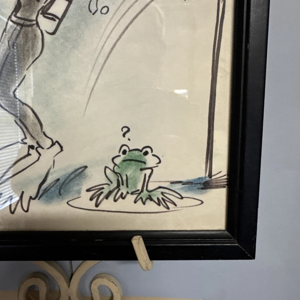 Dibujo de personaje de dibujos animados original buceo humorístico Foto 3 de 4