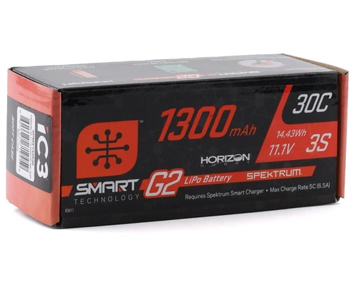 Spektrum RC 3S Smart G2 LiPo 30C Battery Pack w/IC3 Connector 11.1V 1300mAh