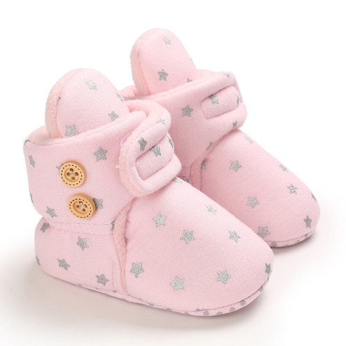 Crib Pram Shoes Snow Booties Winter Baby Girl 0-18M Newborn Warm Fur Lined Boots - Picture 8 of 31